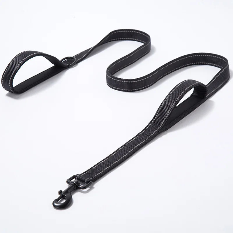 Long Traffic Padded Two Handle Heavy Duty Double Handle Nylon Dog Leash for Training Control