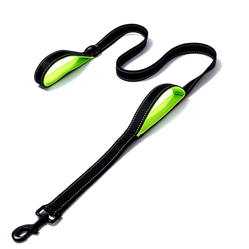 Long Traffic Padded Two Handle Heavy Duty Double Handle Nylon Dog Leash for Training Control