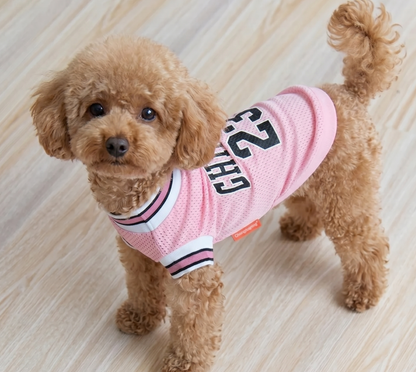 Premium "Chicago 23" Pet Basketball Jersey | Breathable Mesh Summer Shirt for Dogs & Cats