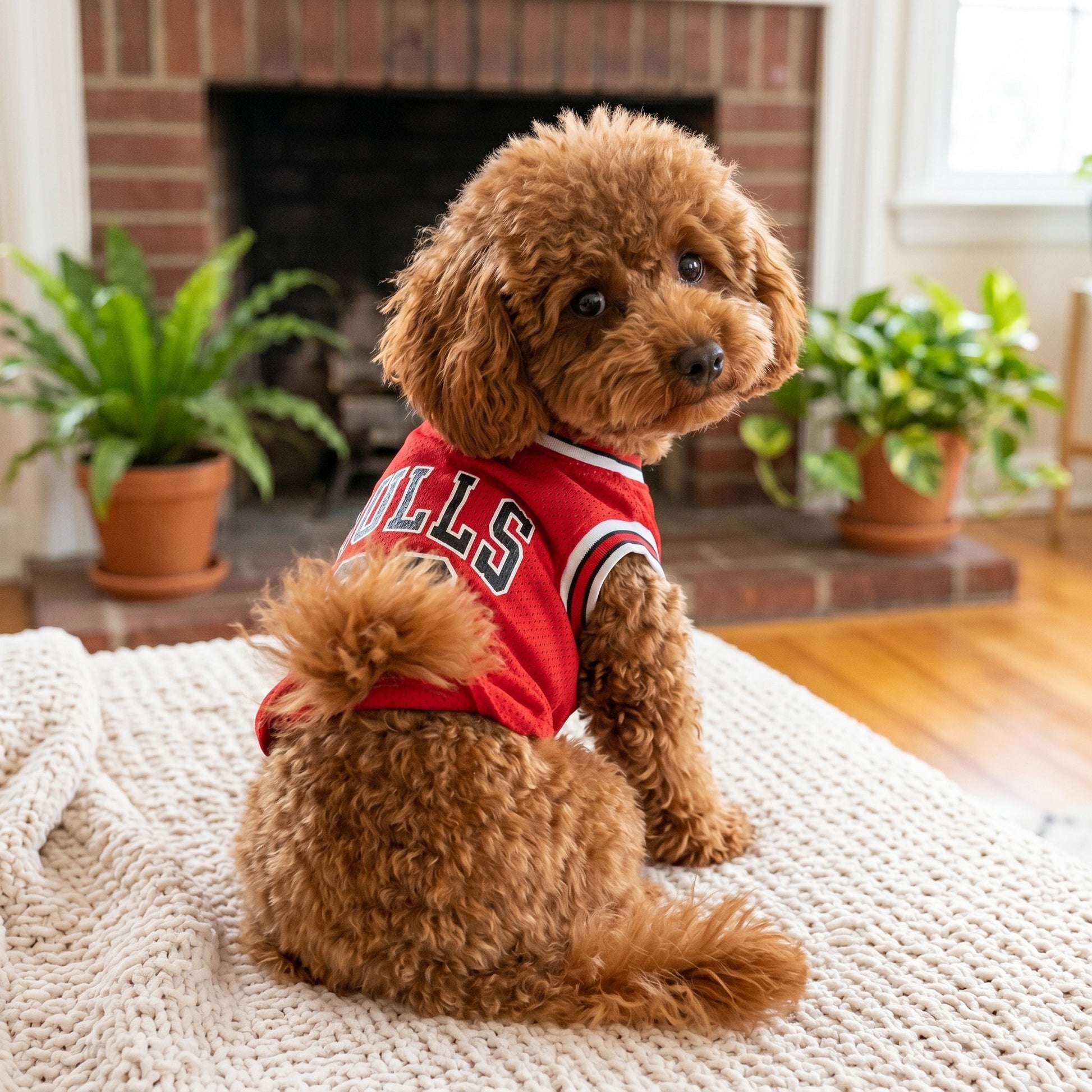 Premium "Chicago 23" Pet Basketball Jersey | Breathable Mesh Summer Shirt for Dogs & Cats