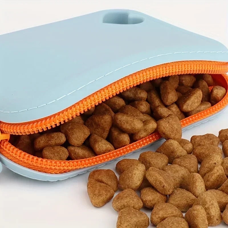 Silicone Pet Food Pouch Outdoor Dog Walking Bag Training Dog Treat Pouch Portable Waterproof Food - Grade Pet Food Storage Bag