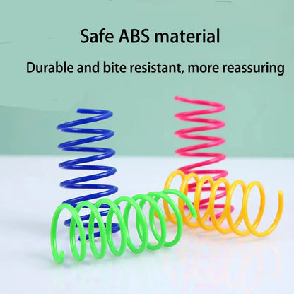 4Pcs Kitten Cat Toys Wide Durable Heavy Gauge Cat Spring Toy Colorful Springs Cat Pet Toy Coil Spiral Springs Pet Intera